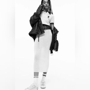 Zara high-wasted knit midi skirt